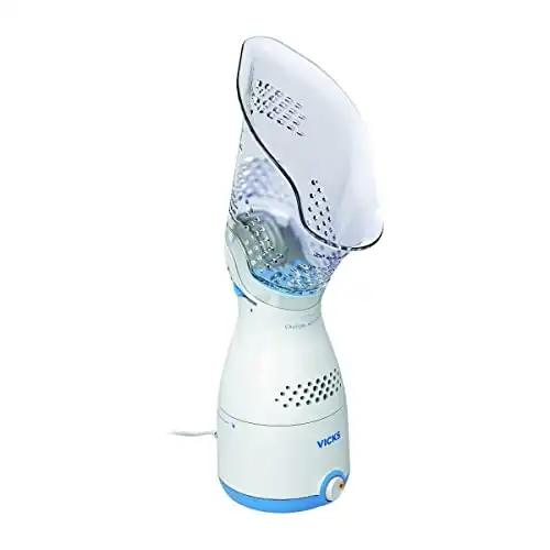 Vicks Personal Sinus Steam Inhaler with Soft Face Mask – Face Humidifier with Targeted Steam Relief Aids with Sinus Problems, Congestion and Cough