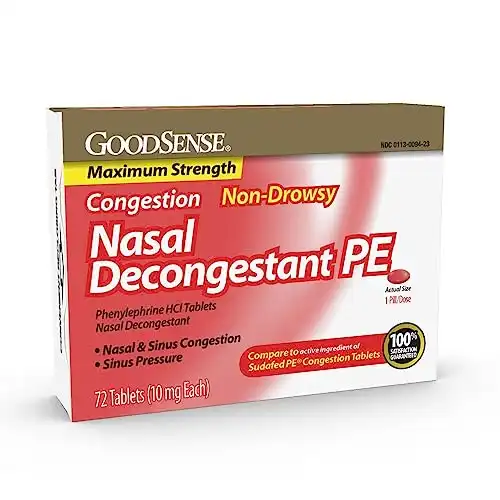 Maximum Strength Nasal Decongestant PE