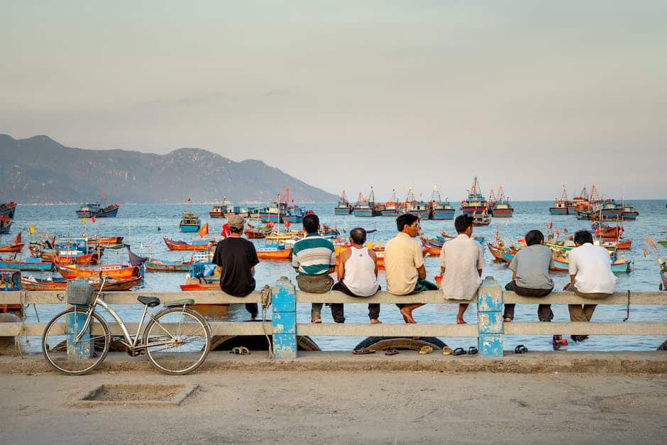 Image describing an image that would go with the text: A group of diverse individuals of different ages and abilities enjoying a scenic view at a wheelchair-accessible travel destination.